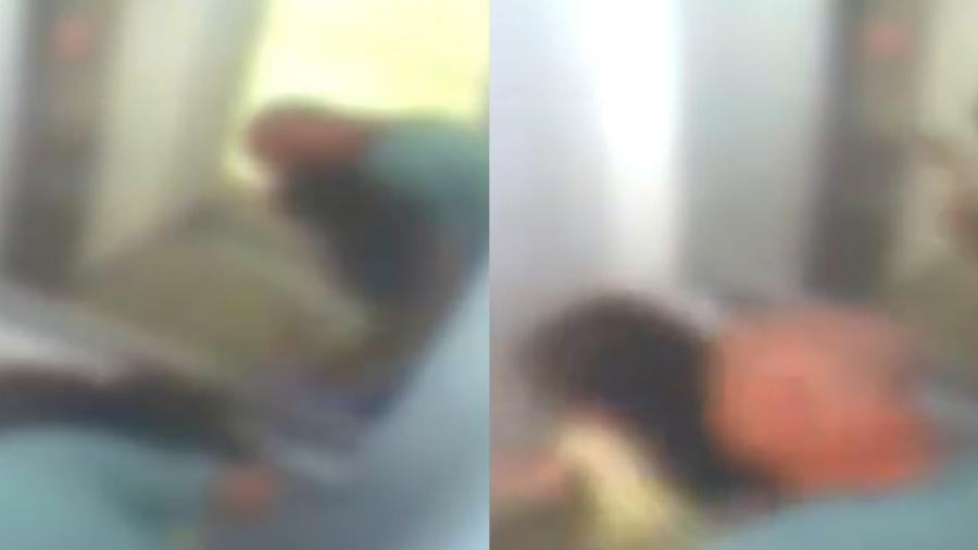 As agressões foram registradas pelas câmeras de segurança do prédio e levaram moradores e funcionários a acionarem a Polícia Militar.

