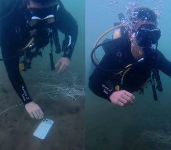Imagem - Celular cai no Lago de Palmas e mergulhadores são chamados para resgatar aparelho