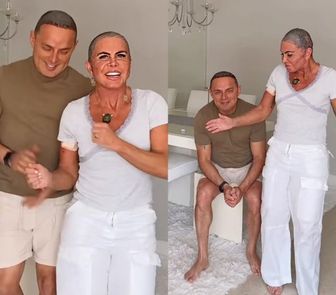 Imagem - Gretchen revela novo transplante capilar do marido e brinca: 'Vai ficar com franjão'