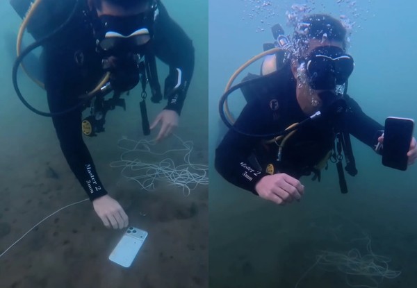 Celular cai no Lago de Palmas e mergulhadores são chamados para resgatar aparelho