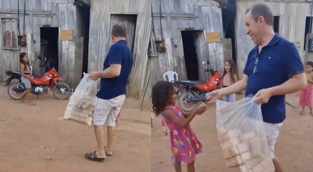 Ação social com distribuição de bolachas no Pará viraliza e supera 1 milhão de visualizações