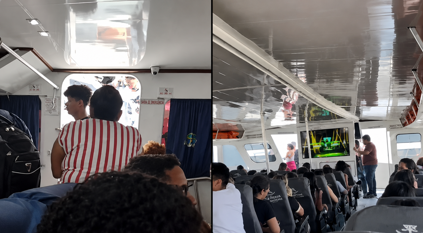 Fotos da embarcação que seguia rumo a Barcarena -