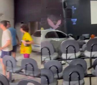 Imagem - Carro invade igreja e deixa duas pessoas feridas na rodovia Mário Covas, em Belém