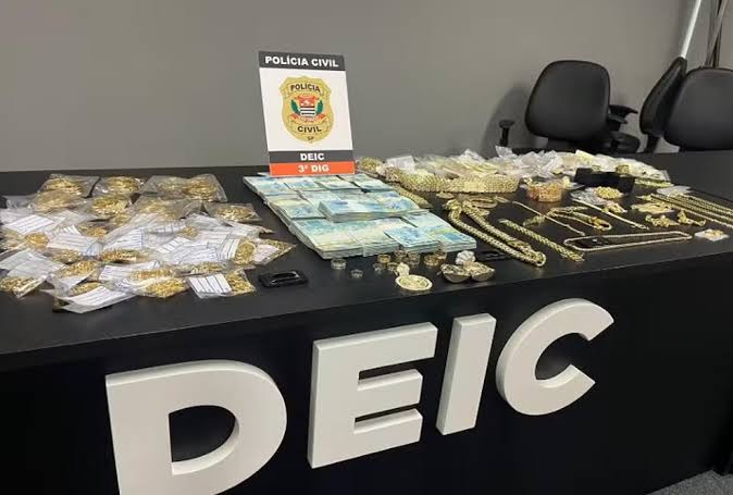 Material apreendido pela Polícia Civil de São Paulo - 
