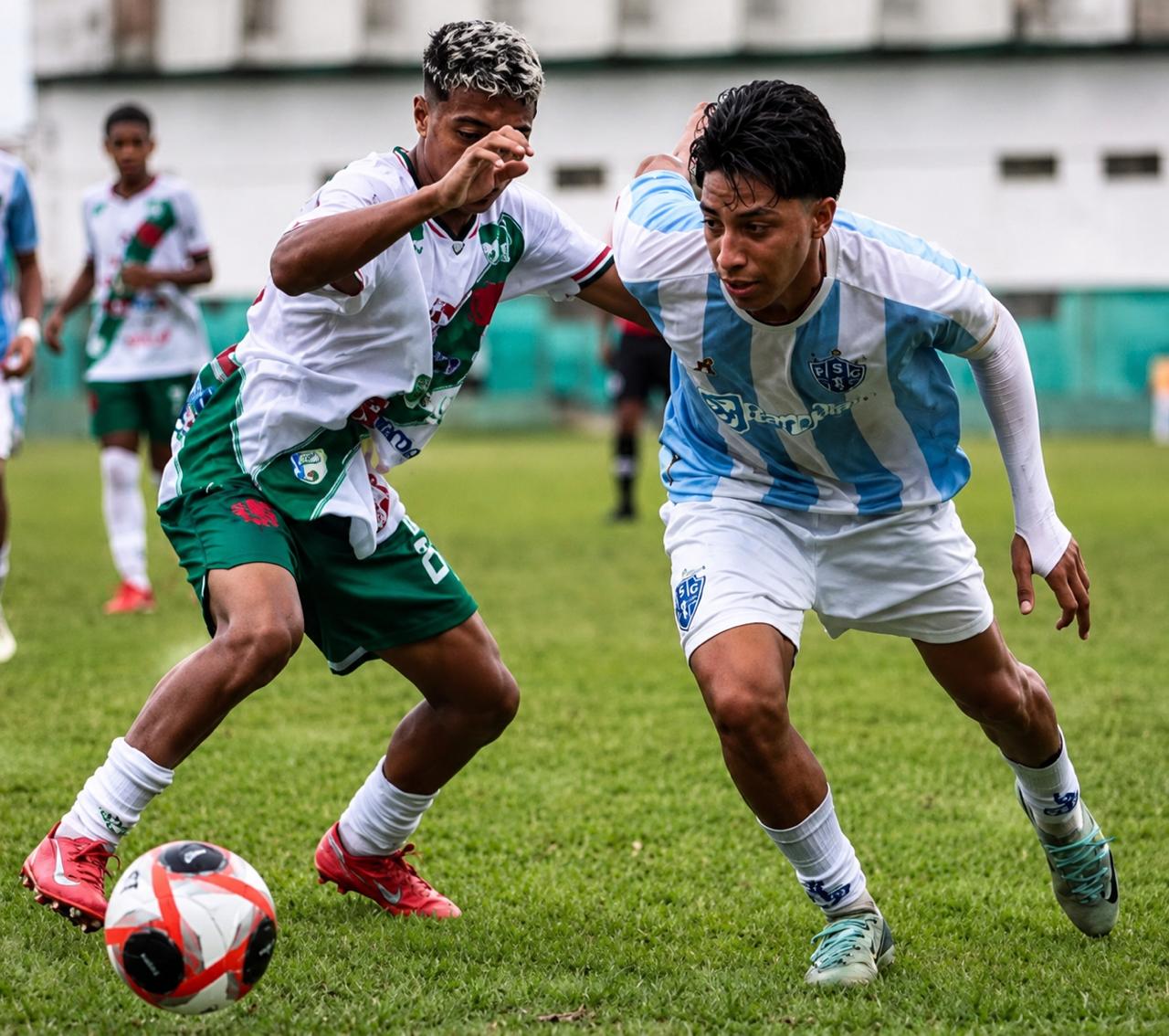tuna e Paysandu atuando pela final do Paraense sub-20 de 2025 -