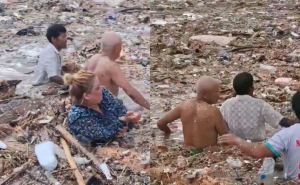 Vídeo: Moradores arriscam a vida e encaram correnteza para recuperar botijões de gás após inundação no Nepal