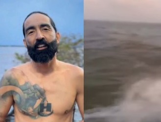 Wilber entrou na água por volta das 4h para percorrer cerca de 24 quilômetros, mas, durante o trajeto, sua equipe perdeu o contato visual com o nadador.