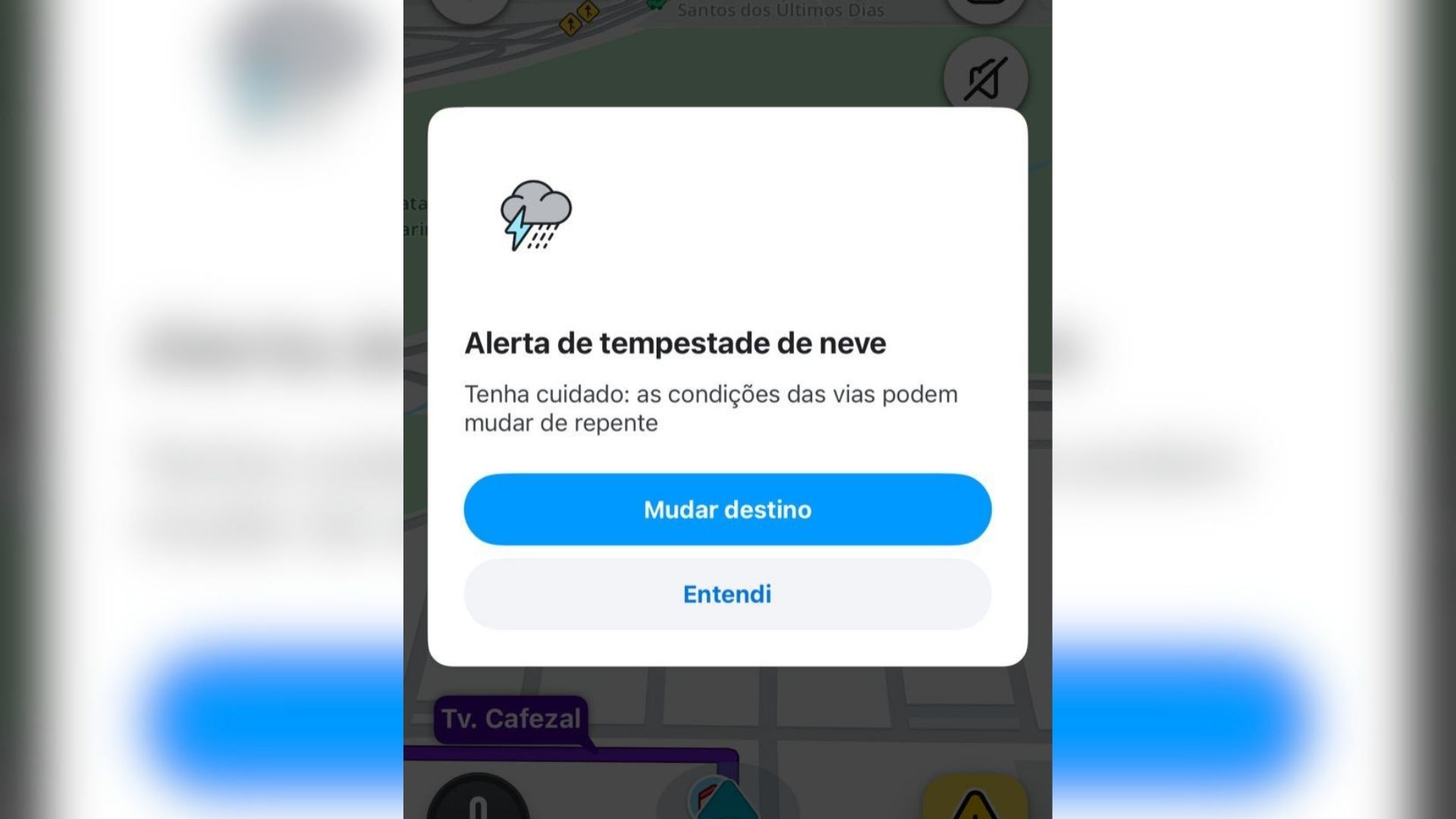 Neve na Marambaia? Waze emite alerta de perigo de tempestade de neve em Belém