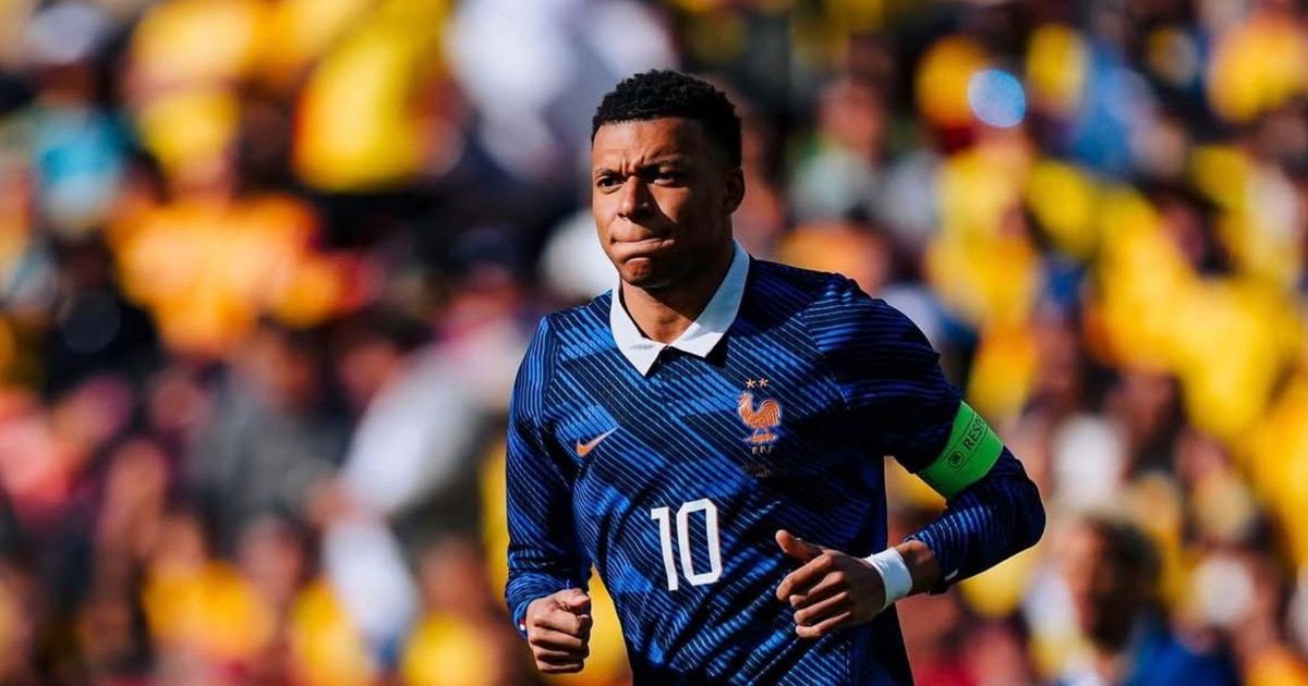 Jogador de futebol Kylian Mbappé.