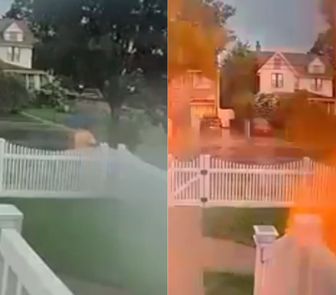 Imagem - Homem é atingido por raio nos EUA, levanta segundos depois e sai andando
