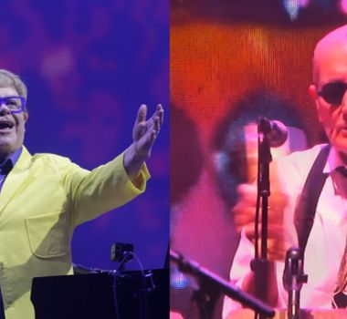 Imagem - Elton John anima o público no quarto dia de Rock in Rio e percussionista Ray Cooper cai nas graças do povo