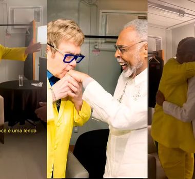 Imagem - Elton John exalta Gilberto Gil nos bastidores do Rock in Rio: 'Você é uma lenda'