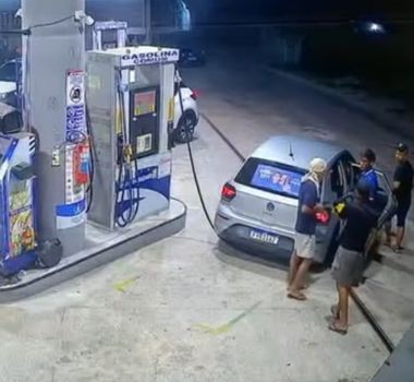 Imagem - Vídeo: câmeras de segurança registram assalto a posto de combustíveis em Bragança