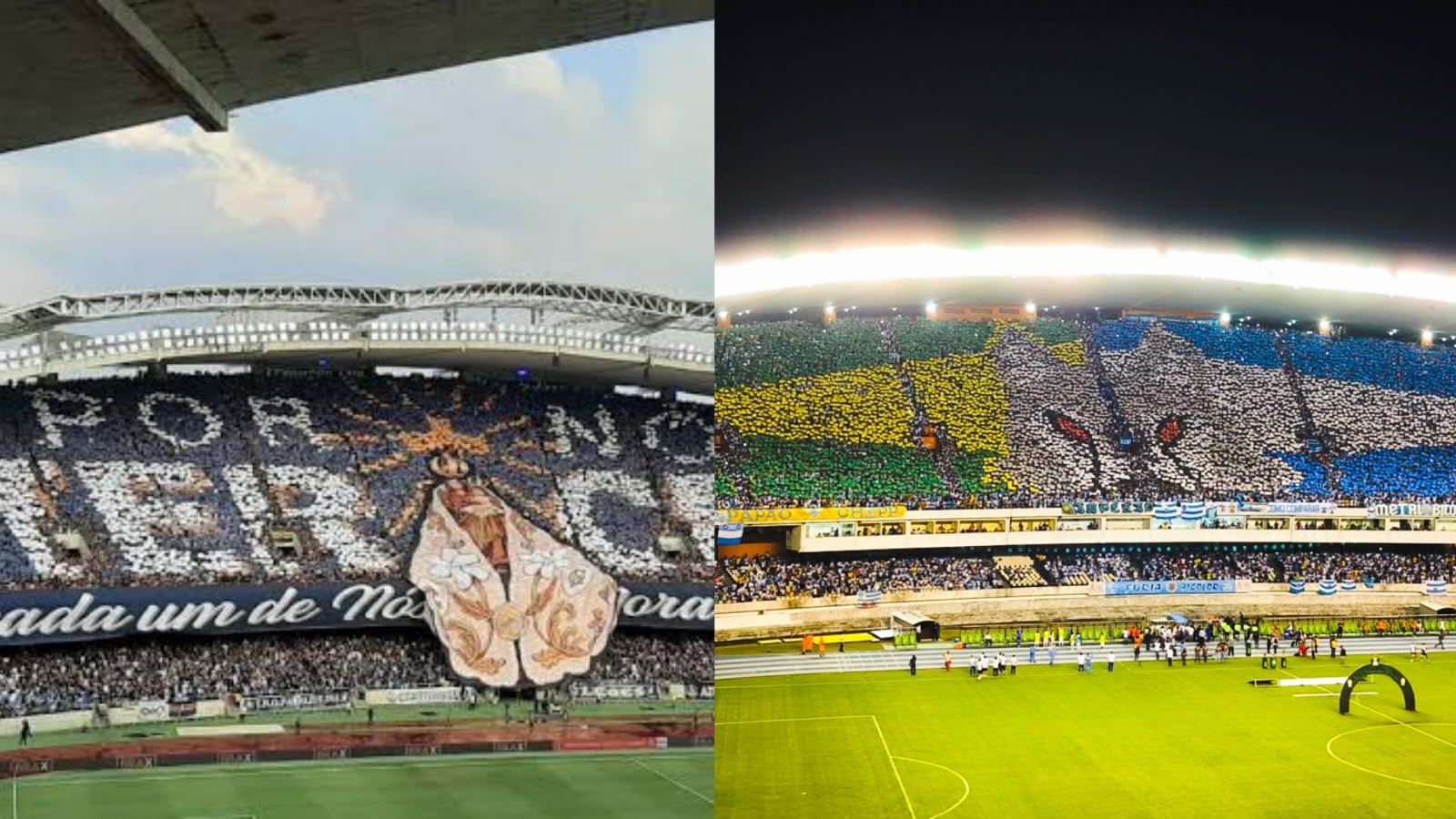 Mosaico das torcidas de Remo e Paysandu -