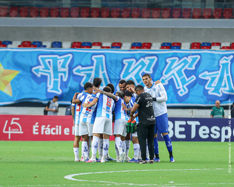 Paysandu no jogo contra o Brusque, no Mangueirão -