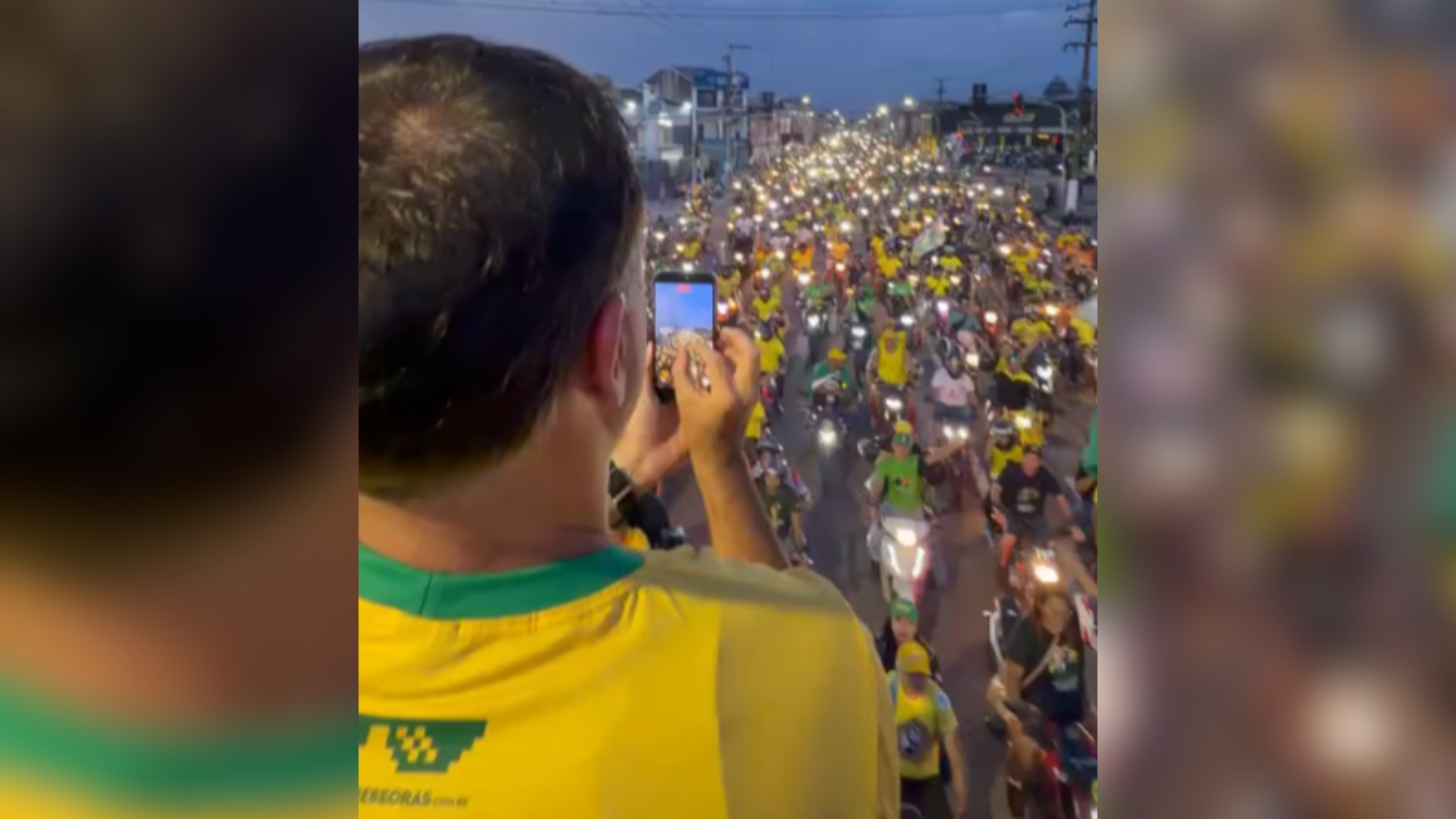 Flávio Bolsonaro em agenda na capital paraense.