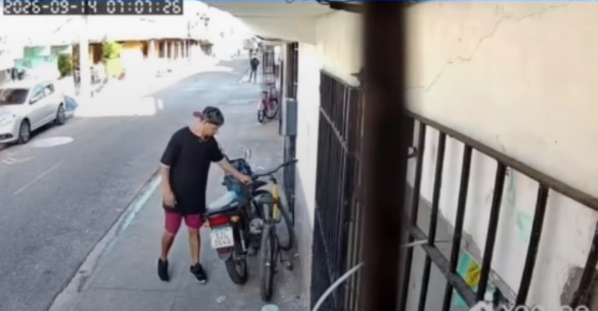 Homem furta bicicleta dentro de um residencial em Belém