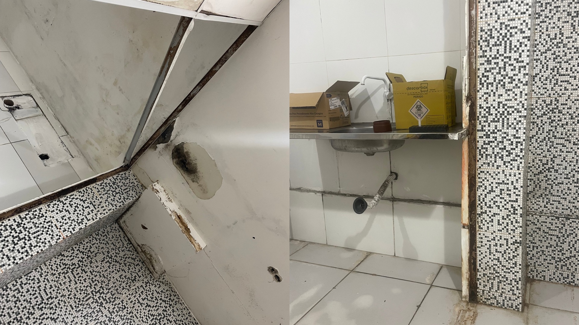 Imagens feitas recentemente dentro do local mostram sinais de deterioração.