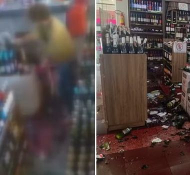Imagem - Vídeo: homem quebra dezenas de garrafas de vinho em supermercado e dá prejuízo de R$ 60 mil