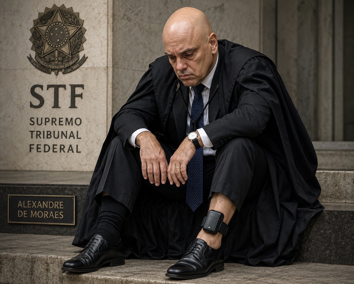 Imagem de IA repercute em meio a reunião do STF que julga o ministro nesta terça-feira -