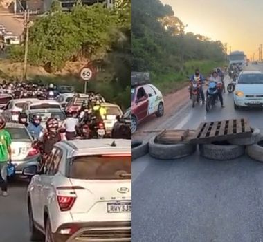 Imagem - Vídeo: Moradores fecham trecho da BR-230 em protesto contra falta de água, em Marabá
