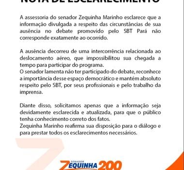 Imagem - Desaparecimento de aeronave de Zequinha Marinho é fake news, afirma assessoria