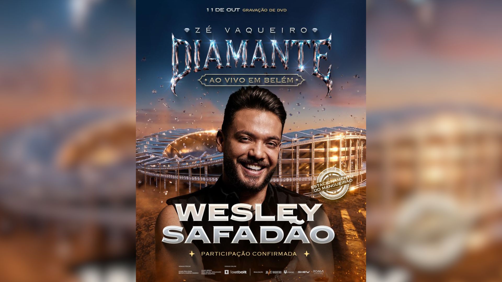 Cantor Wesley Safadão foi confirmado como uma das participações especiais na gravação do novo DVD de Zé Vaqueiro em Belém.