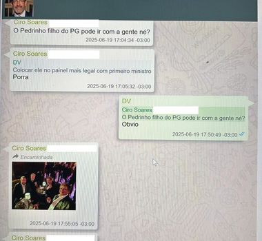 Imagem - Gonet aparece com Daniel Vorcaro em foto encontrada pela PF no celular do banqueiro