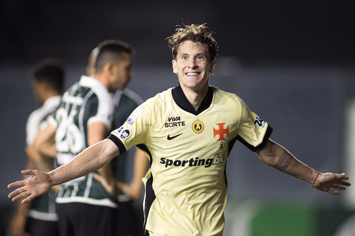De goleada, Vasco vence o Coritiba por 5 a 0 no Brasileirão 2026 - 