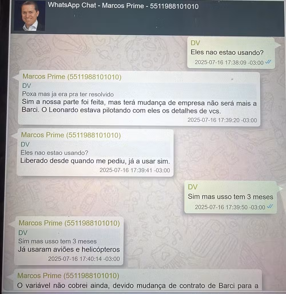Mensagem de Vorcaro com Marcos Prime - 
