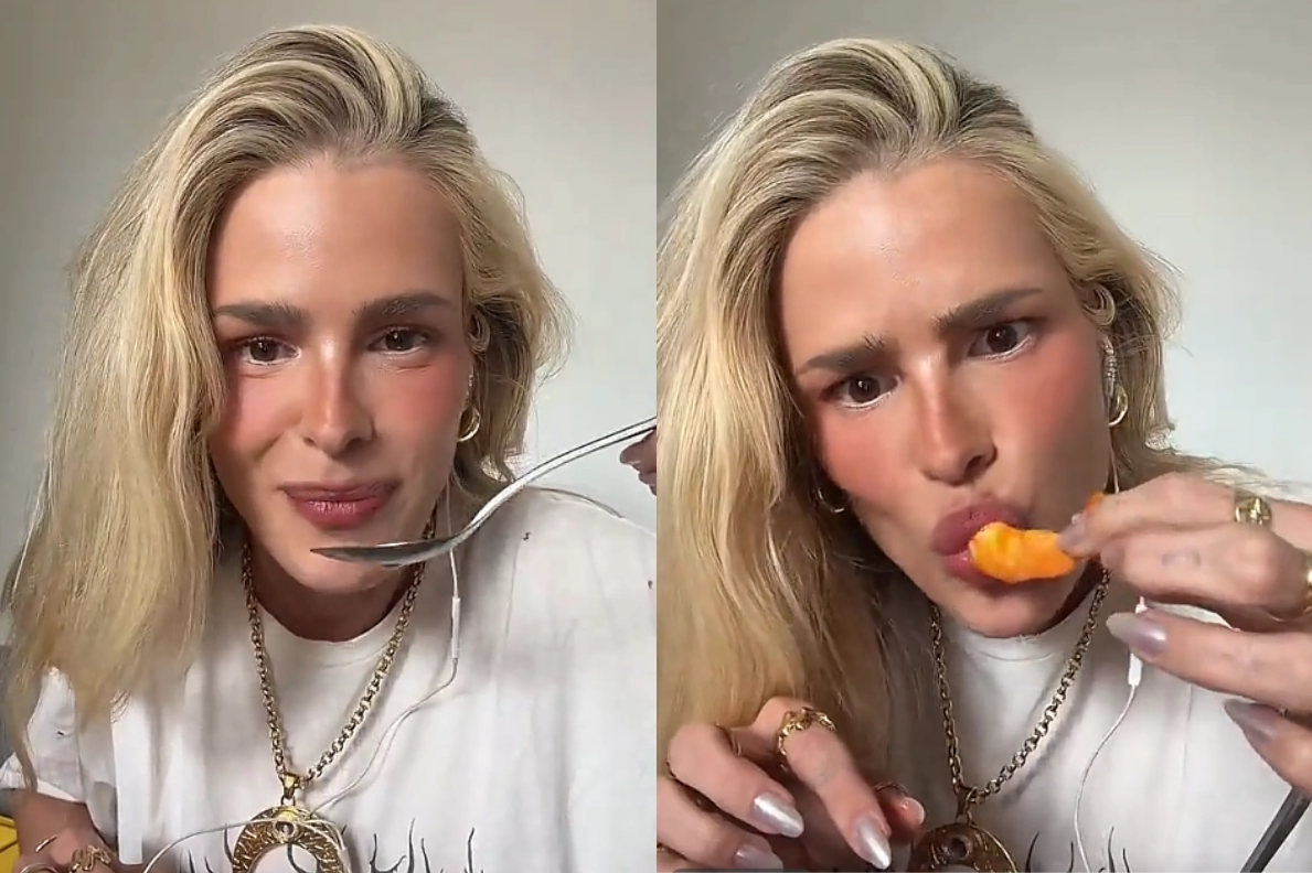 Imagem - Yasmin Brunet experimenta tacacá pela primeira vez e se surpreende: "Minha língua tá doidona"