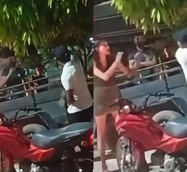 Imagem - Vídeo: Homem agride duas mulheres em praça de Santa Maria do Pará e acaba preso após tentar fugir