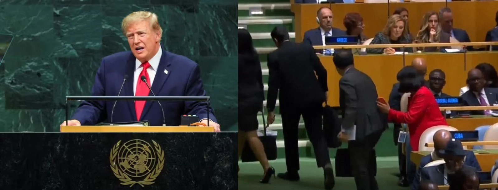 A delegação de Cuba deixou o plenário enquanto o presidente Donald Trump fazia críticas ao governo da ilha.