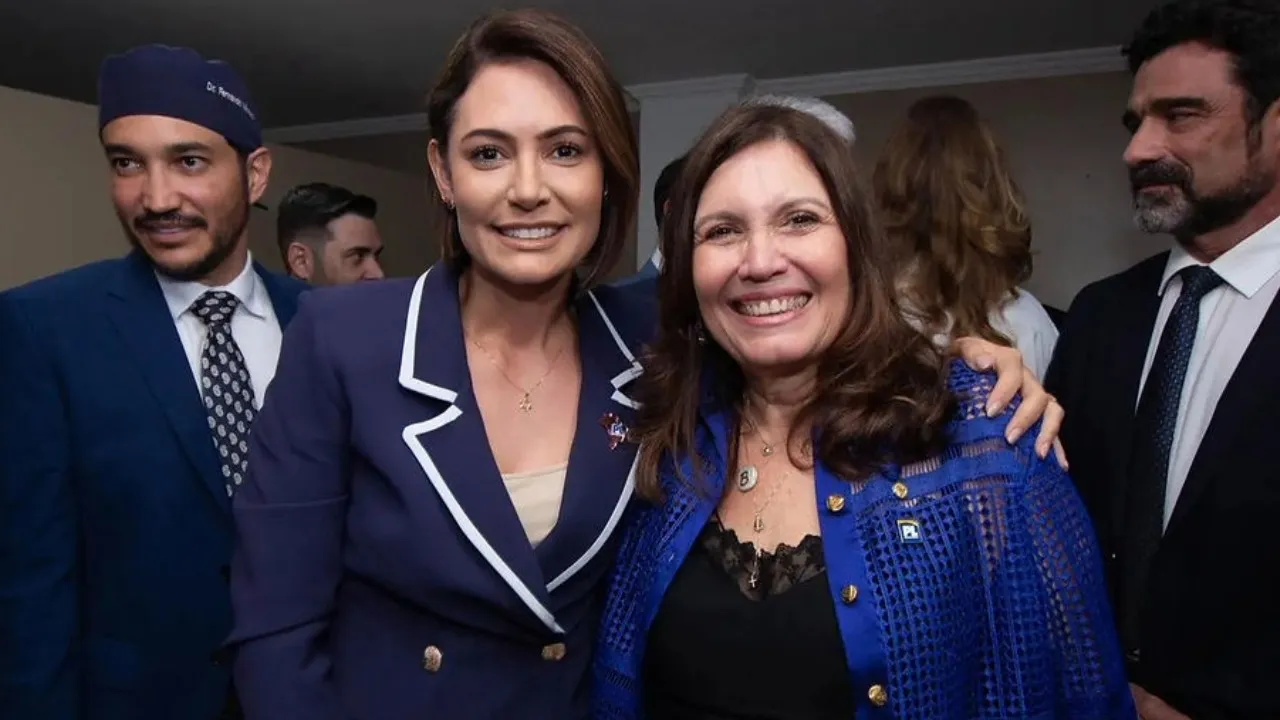 Candidatas ao Senado pelo Distrito Federal Michelle Bolsonaro (PL) e Bia Kicis (PL).