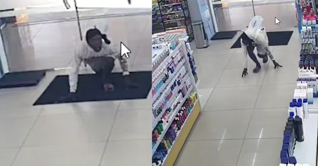 Homem entrou abaixado para que não fosse visto -