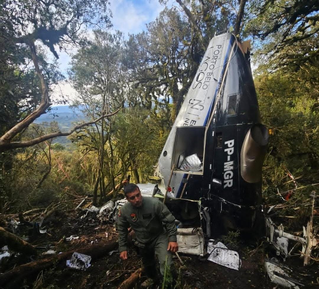 (Local onde a aeronave caiu) 