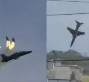 Imagem - Caça britânico cai e explode no País de Gales; pilotos conseguem se ejetar