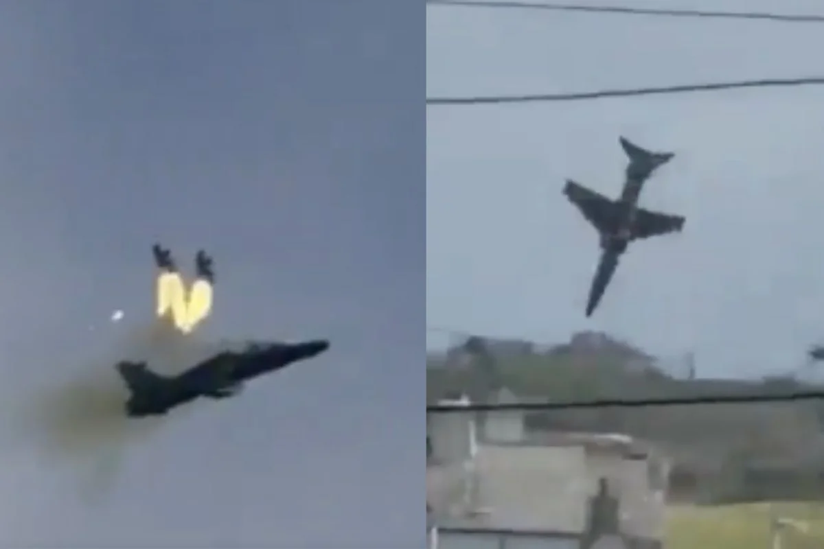 Imagem - Caça britânico cai e explode no País de Gales; pilotos conseguem se ejetar