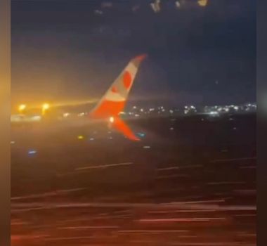 Imagem - Vídeo: Motor de avião pega fogo durante decolagem e força interdição do Aeroporto de Goiânia