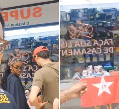 Imagem - Entrevistadores do Datafolha são filmados ao lado de banquinha do PT durante pesquisa e gera revolta; assista