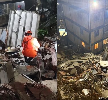 Imagem - Prédio de 5 andares desaba na Zona Sul do Rio e moradores vizinhos precisam deixar casas as pressas
