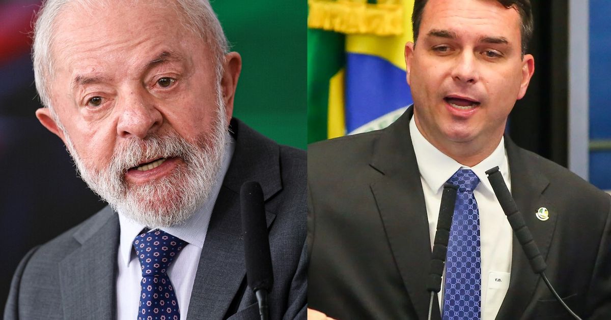 Luís Inácio Lula da Silva (PT) e Flavio Bolsonaro (PL).