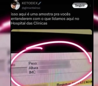 Imagem - Médico do HC da USP de Ribeirão Preto é afastado após ironizar paciente com sobrepeso