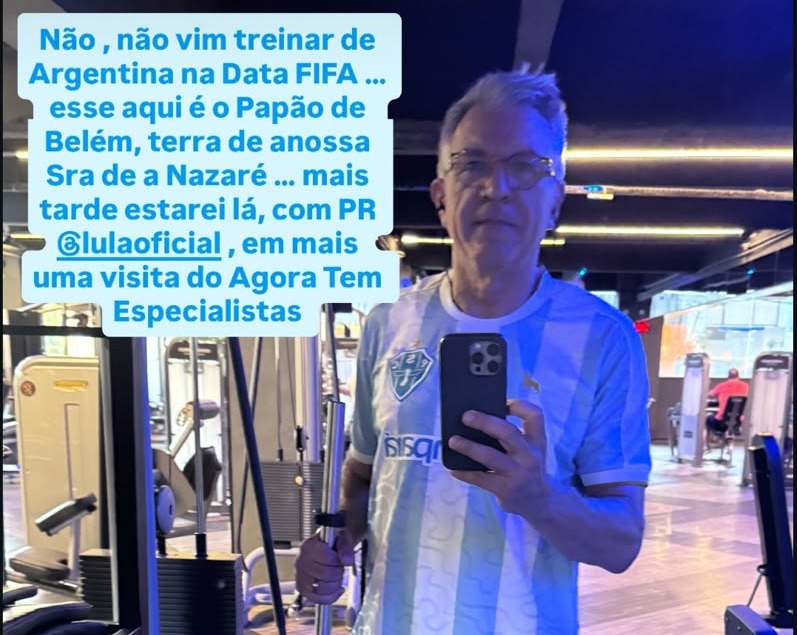Padilha treina com camisa do Paysandu antes de agenda em Belém -
