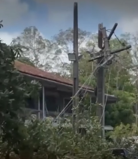 Árvore cai sobre poste e interrompe o fornecimento de energia no local