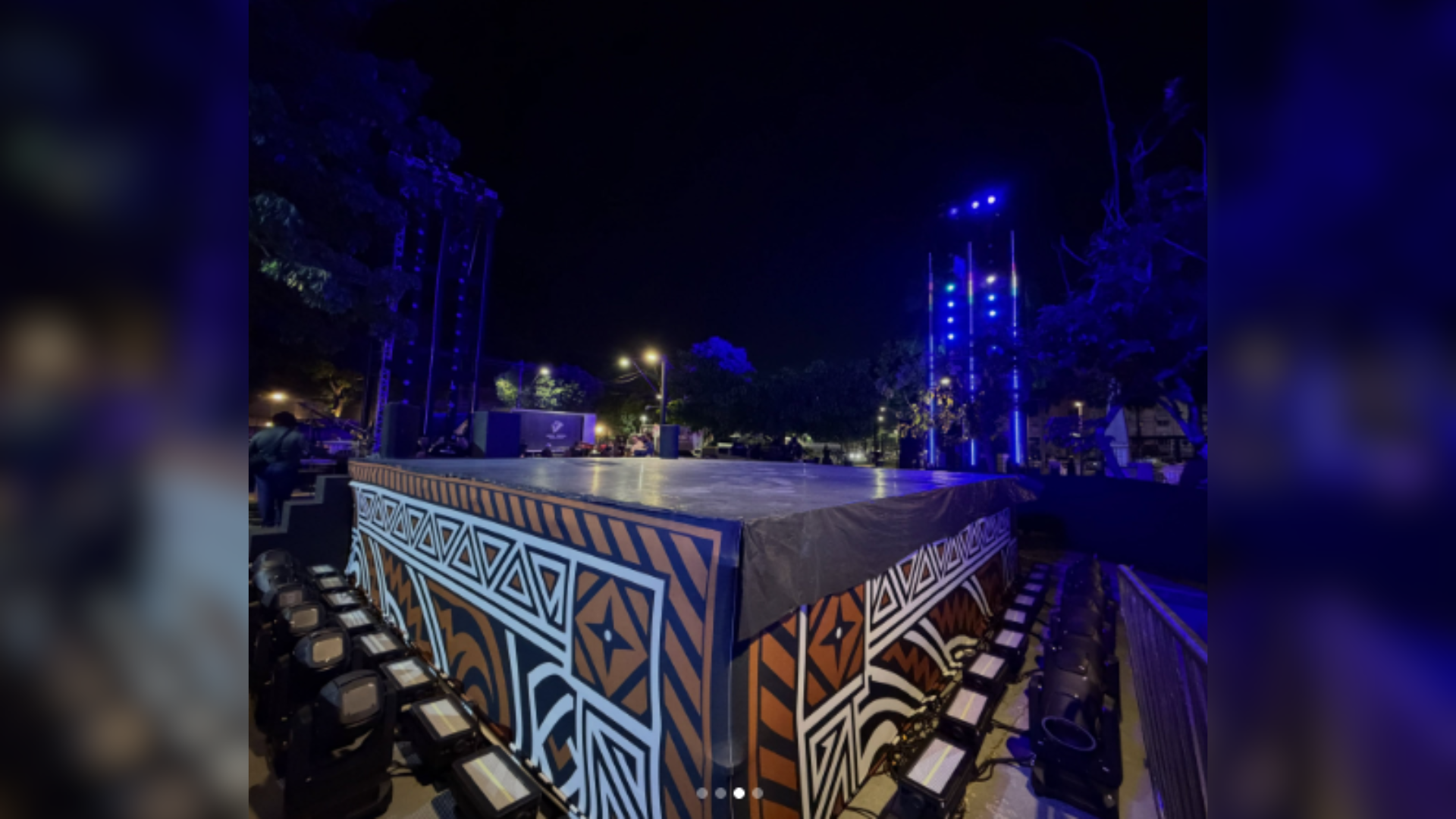 Imagens da montagem do palco e estrutura para a gravação do clipe de “Príncipe Encantado”.