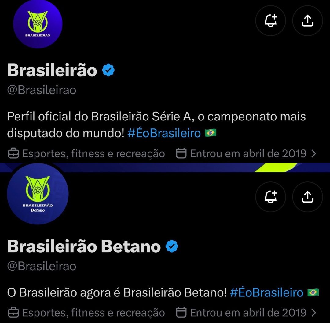 Imagem - Perfis de Campeonatos da CBF retiram marcas de Bets das redes sociais