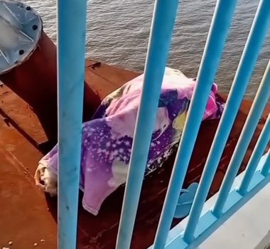 Imagem - Homem é flagrado dormindo em estrutura externa da Nova Ponte de Outeiro