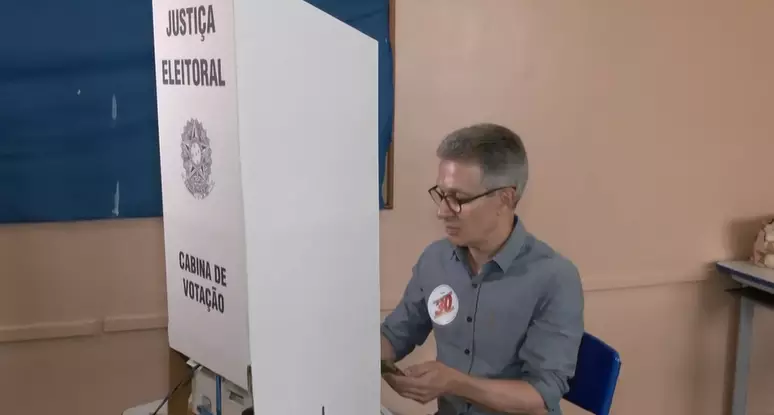 Candidato à presidência, Romeu Zema (NOVO).