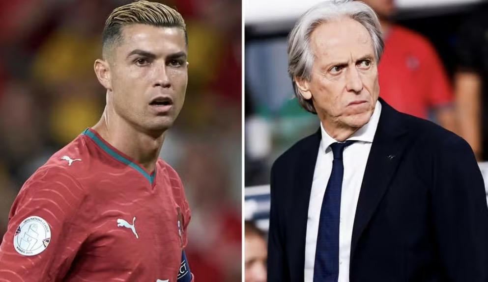Cristiano Ronaldo e Jorge Jesus na estreia de Portugal na Liga das Nações, contra País de Gales, em 24 de setembro de 2026 -